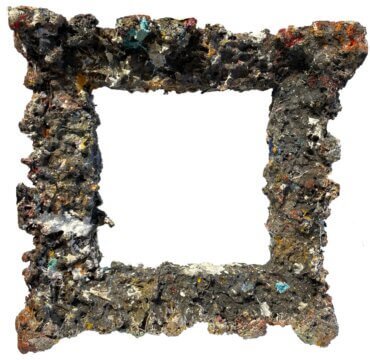 Process by Fr. Bill Moore, Fr. Bill Moore Process artwork, acrylic on wood abstract, framed unique size art, modern abstract painting on wood